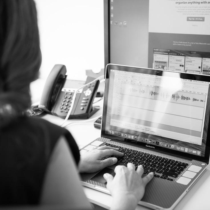 Mobile app development process showing collaborative team environment